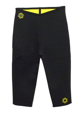 Zaggora Black Neoprene Blend Workout Cropped Trousers