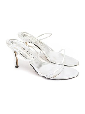 Gina Silver Leather Sandals