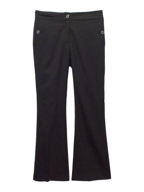 Burberry Black Wool Wide Leg Tailored Trouser