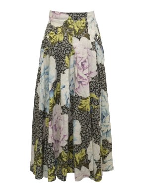 SportMax Floral Linen Skirt