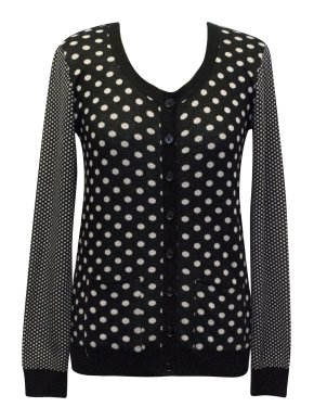 Sonia by Sonia Rykiel Cotton Polka Dot Cardigan