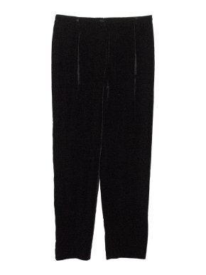 Mani Black Velvet Trousers
