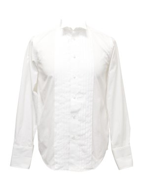 Polo Ralph Lauren Ivory Pleated Wing Collar Shirt