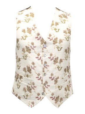 Favourbrook Brown and Cream Floral Waistcoat