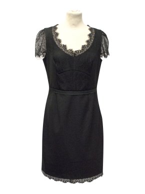 Rebecca Taylor Black Short Sleeved Dress