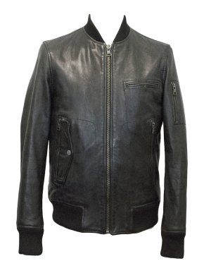 J.Lindenberg Leather Bomber Jacket