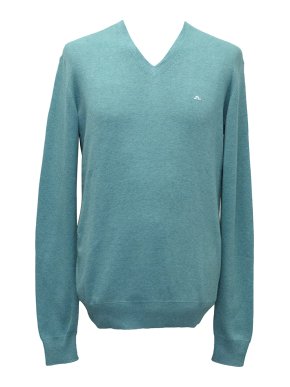 J. Linderberg Aqua Melvin V-Neck Sweater
