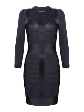 French Connection ribbon knit bandage dress