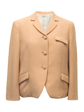 Miu Miu Peach Buttoned Blazer Jacket