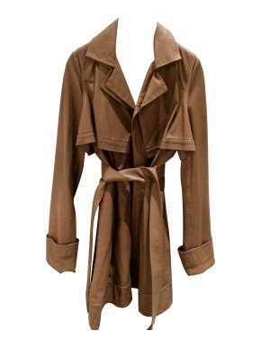 Amanda Wakeley Leather Trench Style Coat