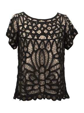 Day Birger et Mikkelsen Pink Top with Black Lace