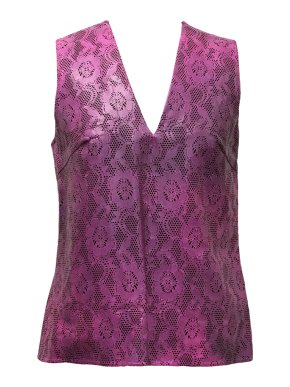Christopher Kane fuschia Laser Cut Top