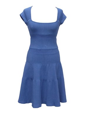 Issa Blue Ribbed Dress