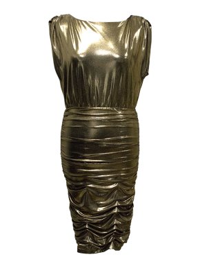Alice+Olivia Metallic Gold Dress
