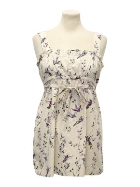 Marni Beige Floral and Bird Print Vest Top