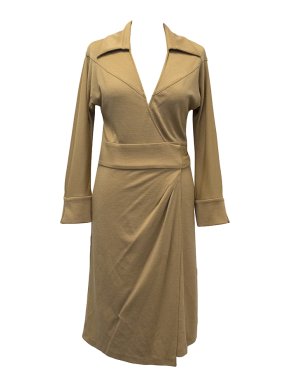 Diane von Furstenburg Camel Wrap Dress