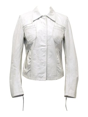 Sportmax White Leather Jacket
