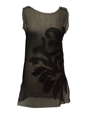 Fendi Sleeveless Black Sheer Top