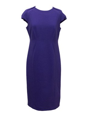 Rene Lezard Blue Short-Sleeve Dress