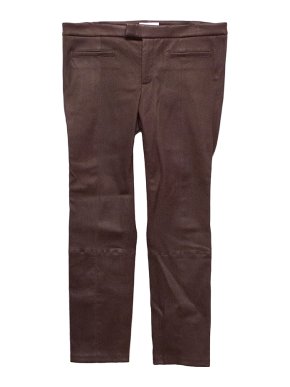 Helmut Lang Burgundy Leather Trousers