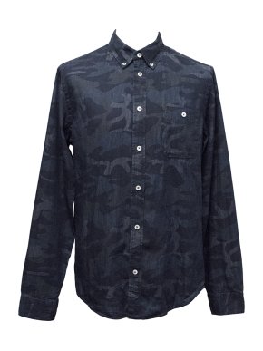 NN 07 Denim Camo Print Shirt