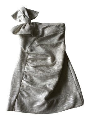 Arrogant Cat silver and cream now one shoulder dress size P