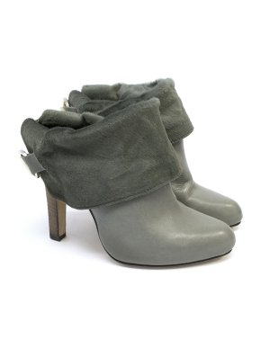 Topshop Unique Ashy Grey Ankle Boots with Fur.