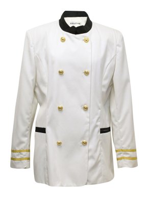 Halston Cream Sailor Style Jacket