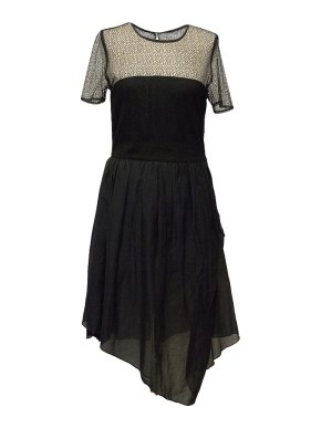 Proenza Schouler Black Dress with Lace Details