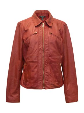 Ralph Lauren Red Leather Jacket.