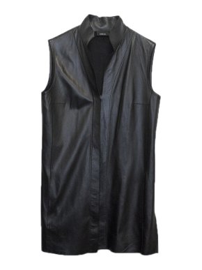 Akris Black Leather Vest