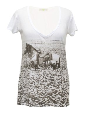 Stella McCartney Cotton T-Shirt with Horse Print