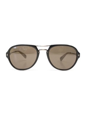 Lanvin Black and Brown Aviator Style Sunglasses
