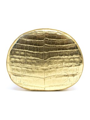 Nancy Gonzalez Gold Crocodile Clutch
