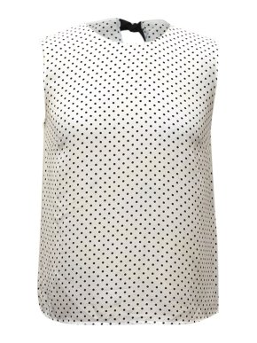 Dolce & Gabanna Black and White Polka Dot Top