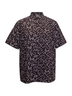 Eggplant Patterned Button Up Shirt
