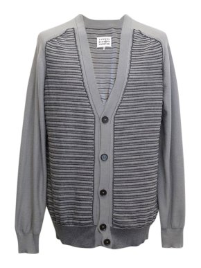 Maison Martin Margiela Grey Striped Cardigan