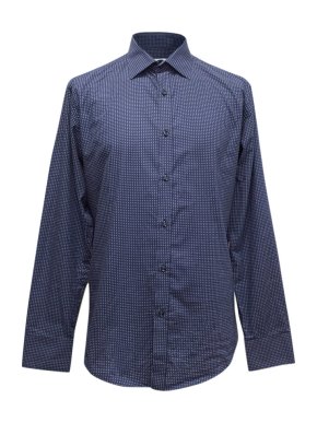 Yves Saint Laurent Navy and White Patterned Shirt