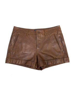 Ralph Lauren Polo tan leather shorts