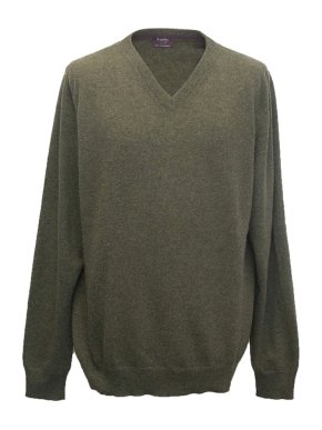 Asprey men's green cashmere jumper