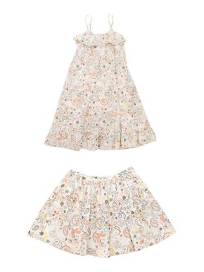 Marie Chantal Paisley dress and paisley skirt