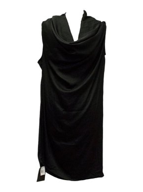Halston black cowl neck dress