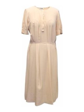 Chloe Nude Silk Dress
