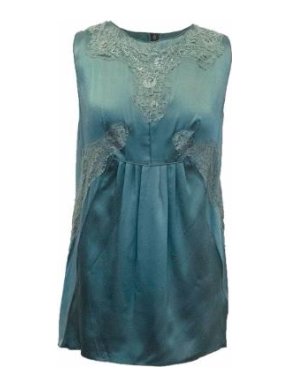 Dolce and Gabbana Teal Silk Top