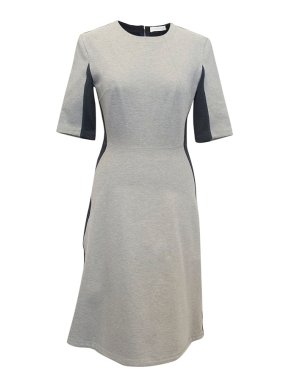 Richard Nicoll Navy and Grey Bodycon Dress
