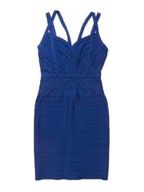 Herve Leger Cobalt Blue Bandage Dress