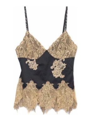 Mandalay Black Cami with Lace Detail