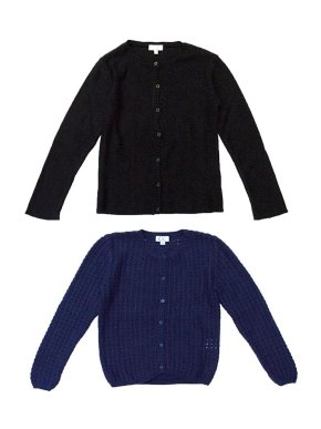 C de C Blue and Black Cardigan Set