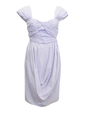 Carven Blue and White Striped Dress