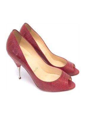 Christian Louboutin Red Animal Skin Heels